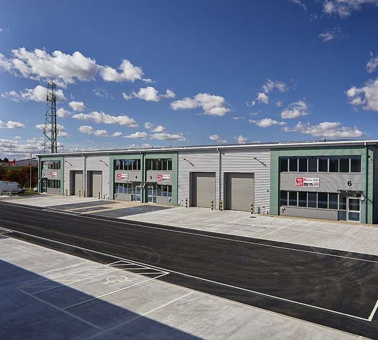 Exterios shot of some trade units for let